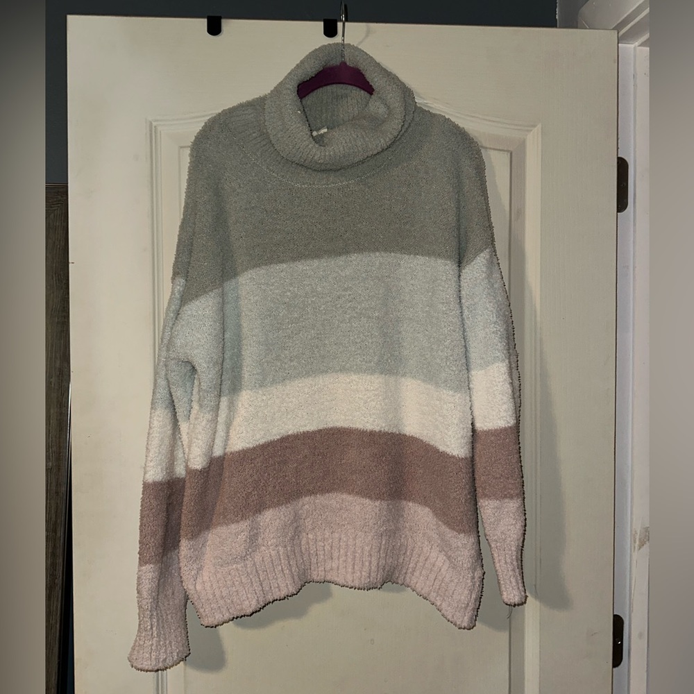 Pink Republic Striped Turtleneck Sweater